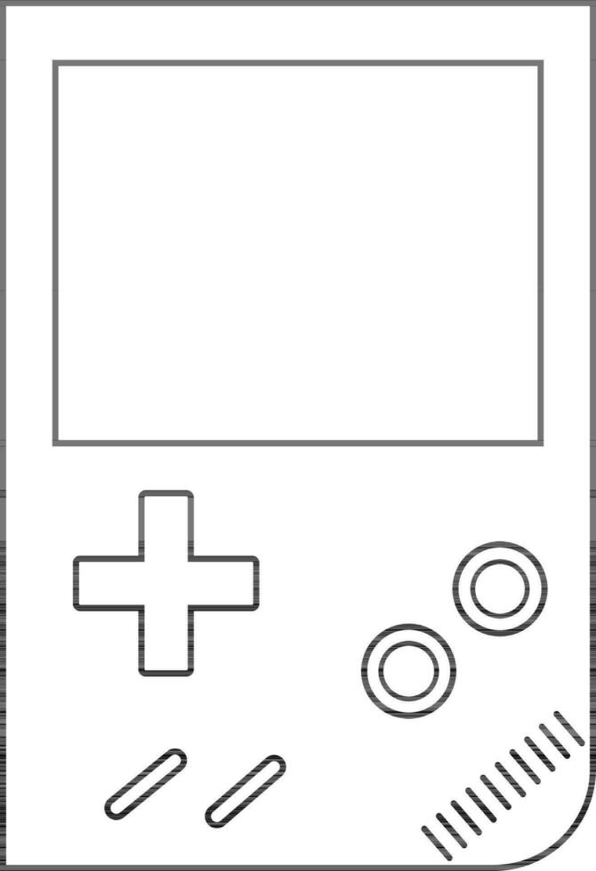 geïsoleerd spel controleur in lijn kunst illustratie. vector