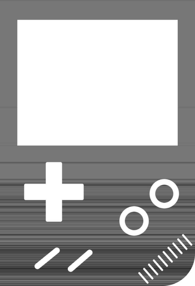 geïsoleerd spel controleur in zwart en wit kleur. vector