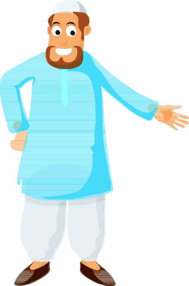 tekenfilm karakter van een moslim Mens. vector