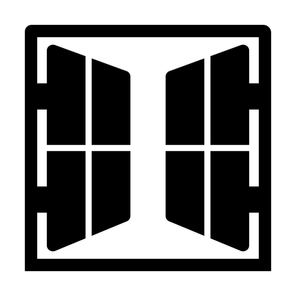 venster glyph icoon ontwerp vector
