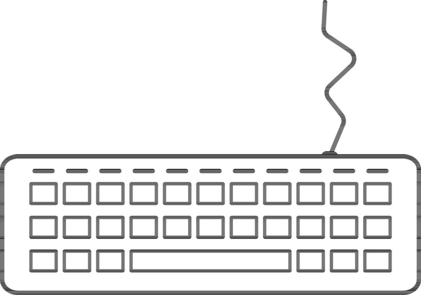 geïsoleerd icoon van toetsenbord in vlak stijl. vector