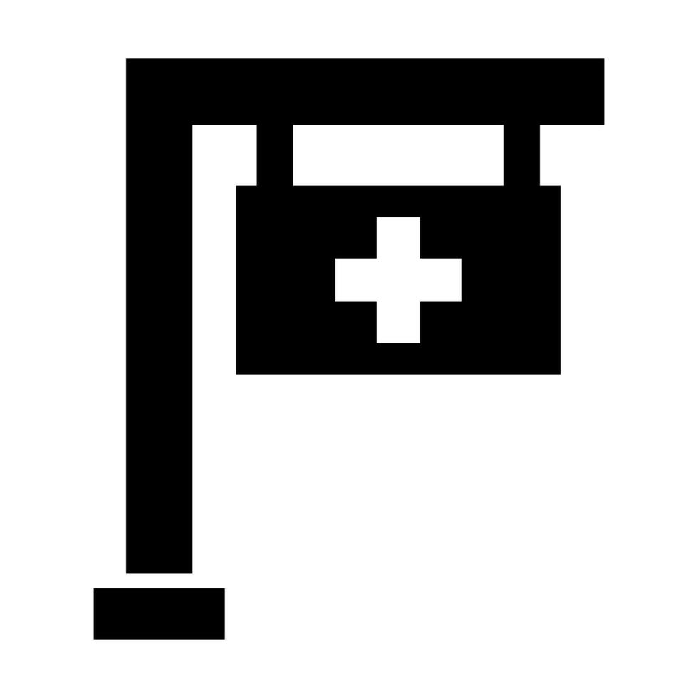 ziekenhuis teken glyph icoon ontwerp vector