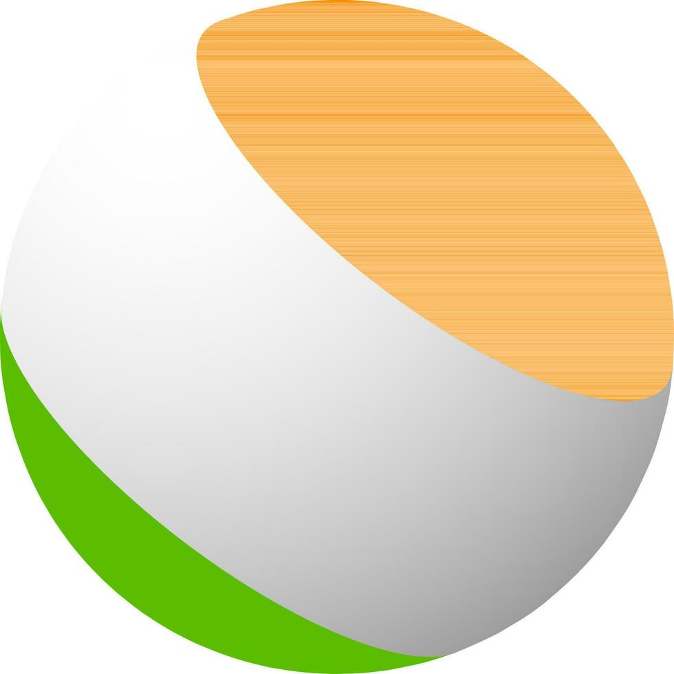 driekleur bal Aan wit achtergrond. vector