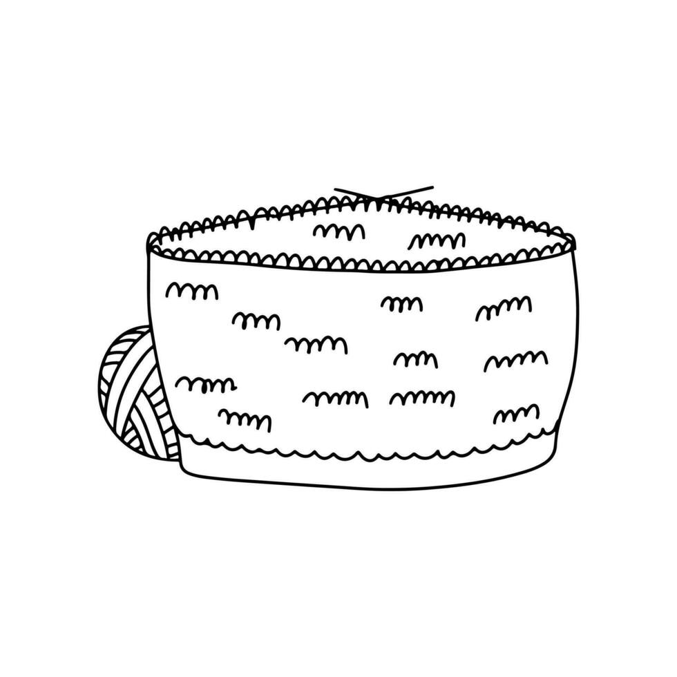 breiwerk trui in hand- getrokken tekening stijl. vector illustratie geïsoleerd Aan wit. kleur bladzijde.