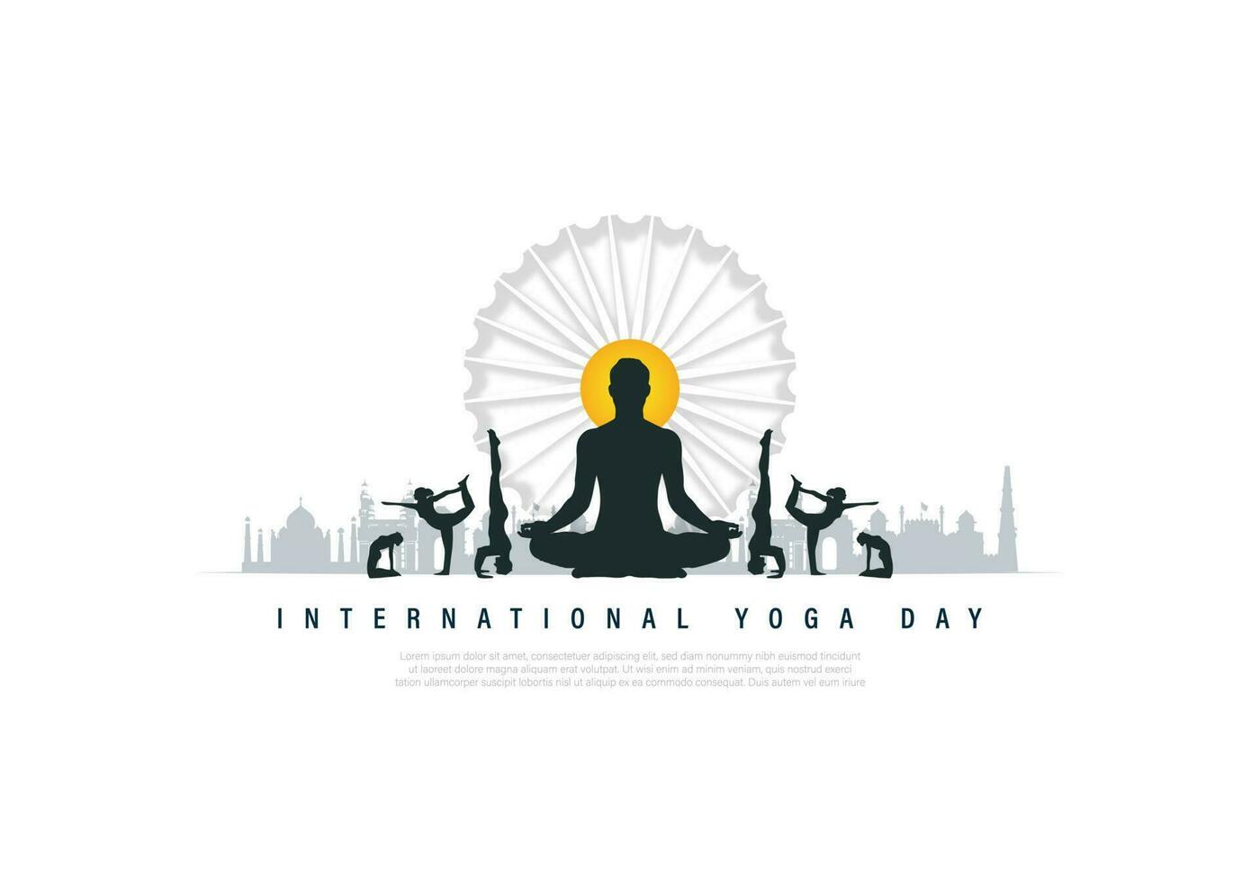 Internationale yoga dag vector illustratie