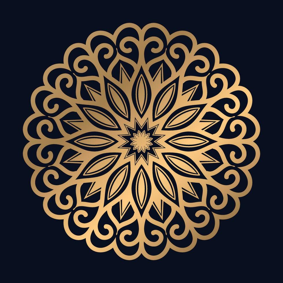 gouden Arabisch patroon mandala ontwerp vector sjabloon