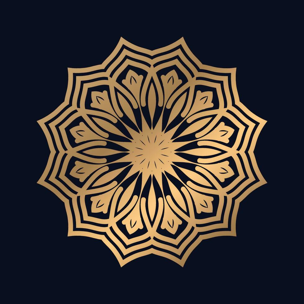 gouden Arabisch patroon mandala ontwerp vector sjabloon