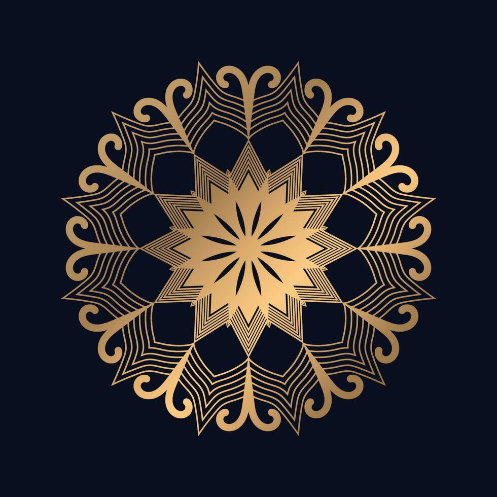 gouden Arabisch patroon mandala ontwerp vector sjabloon