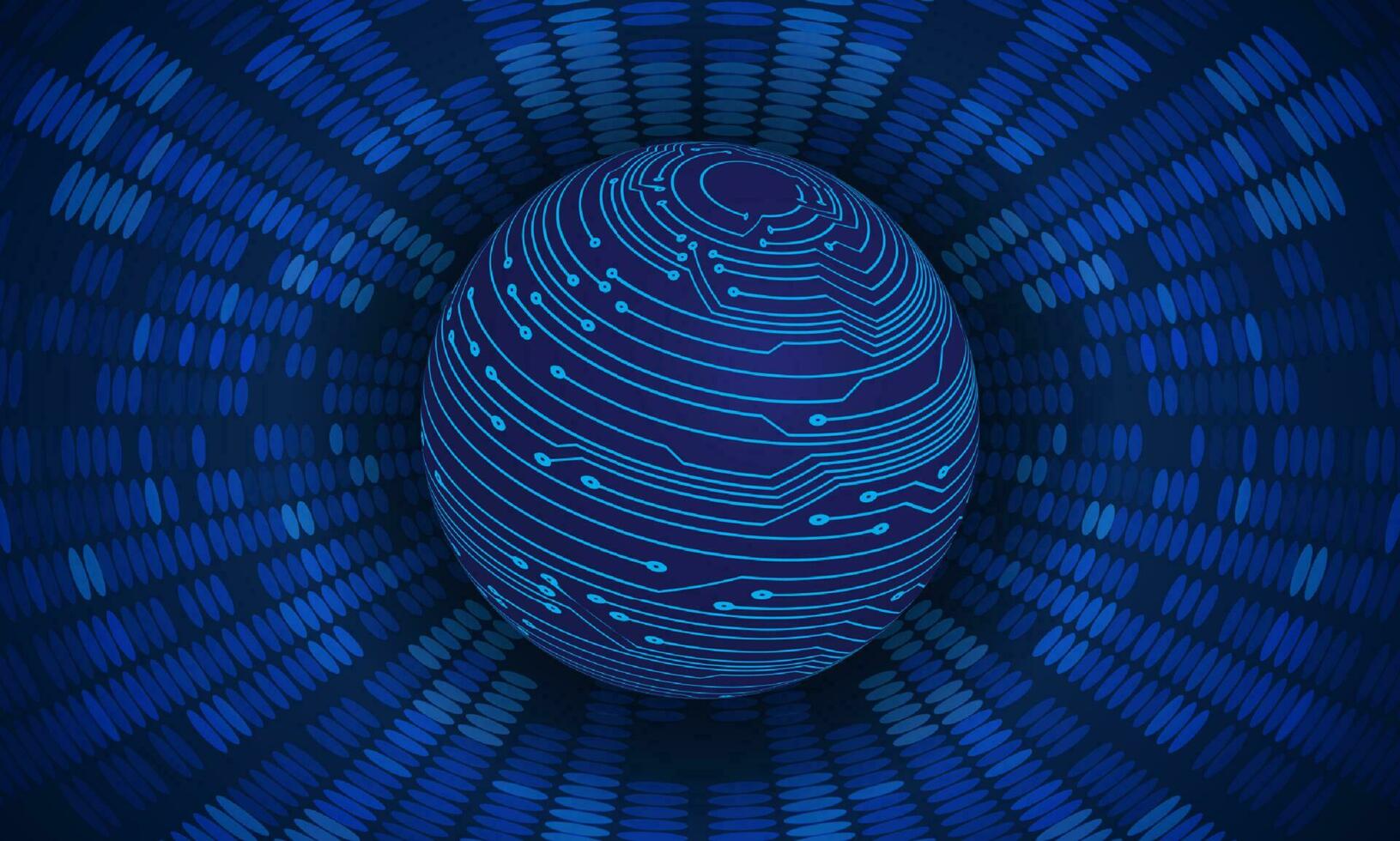 modern cyberveiligheid technologie achtergrond met blauw wereldbol vector