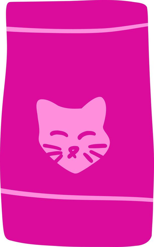 roze kat voedsel vector