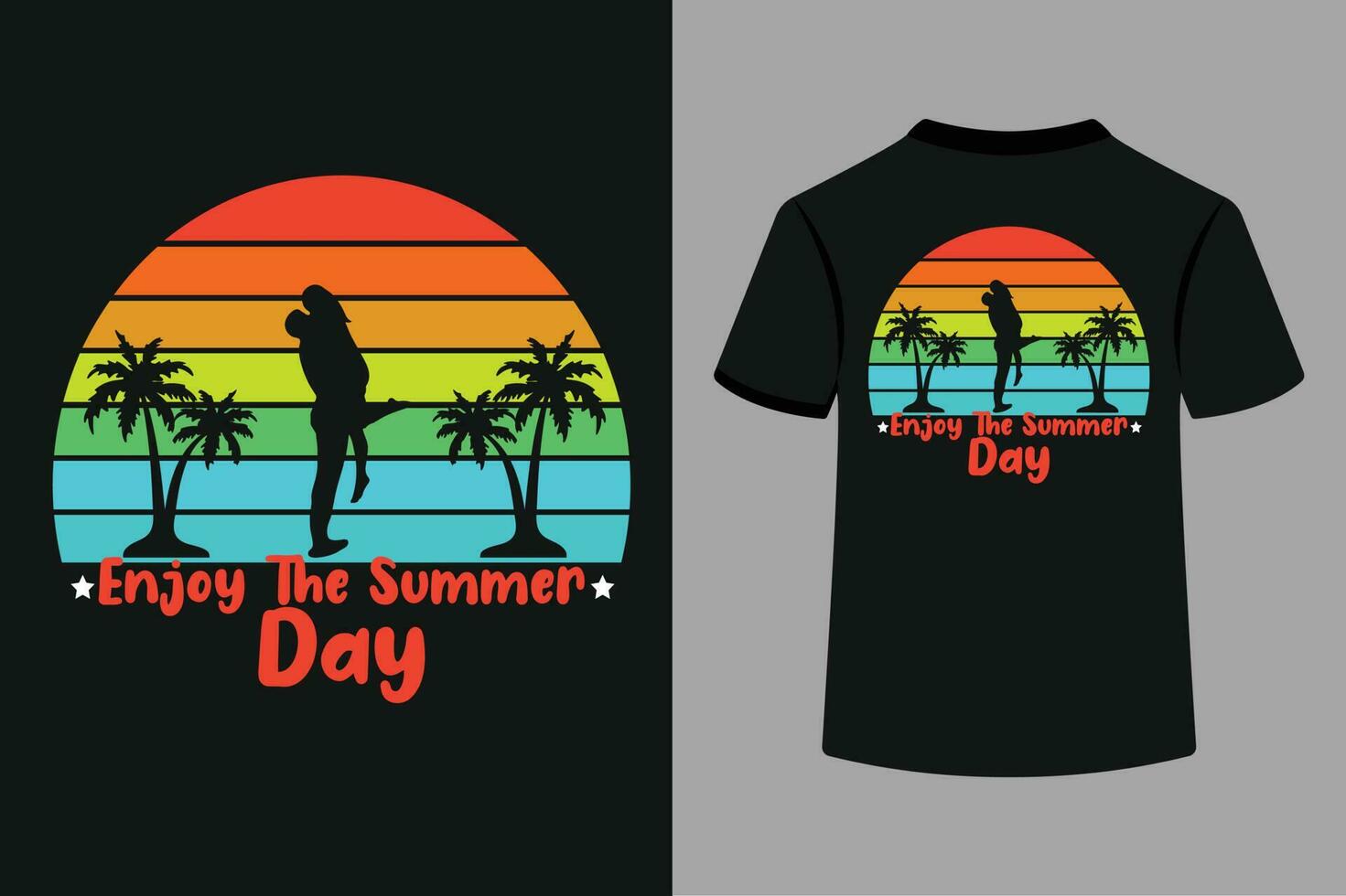 genieten de zomer dag typografie t-shirt ontwerp vector
