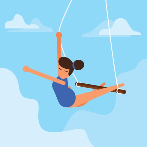 Trapeze artiest vector