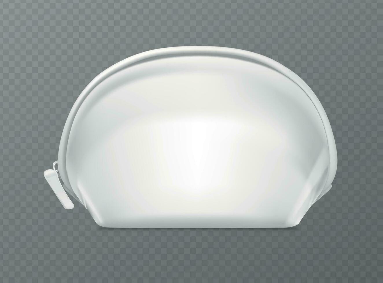 realistisch gedetailleerd 3d wit blanco kunstmatig zak rits. vector illustratie