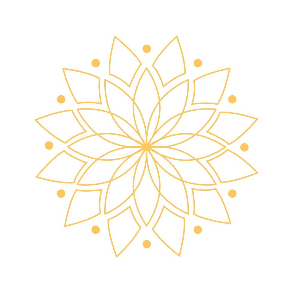 gouden mandala-decoratie vector
