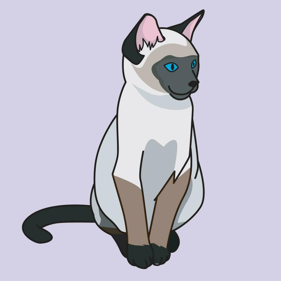 illustratie vector grafisch van kat