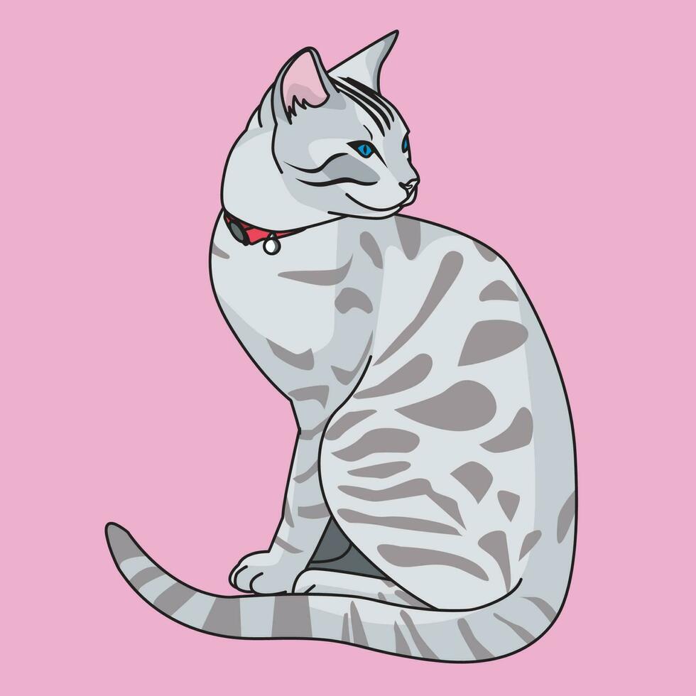 illustratie vector grafisch van kat