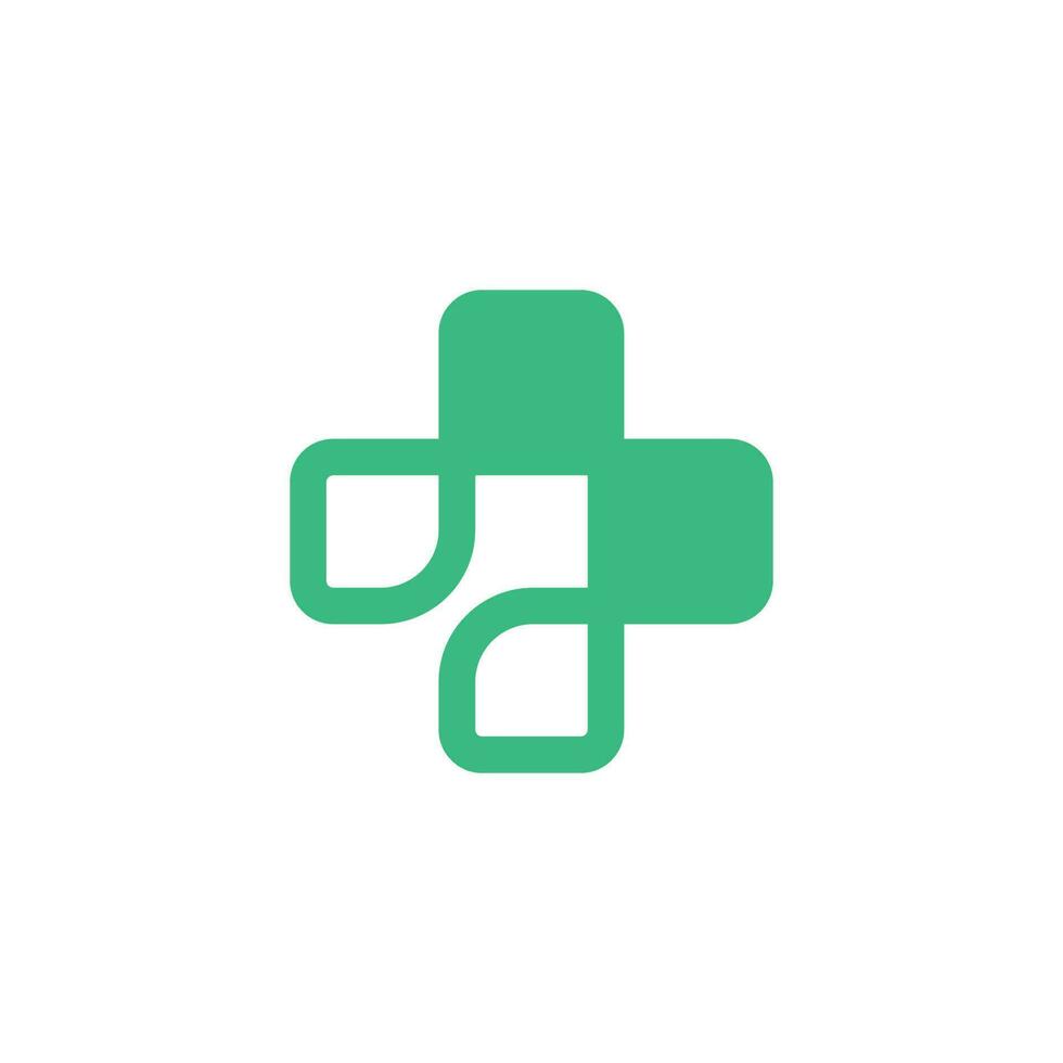 Gezondheid kruis creatief logo ontwerp vector