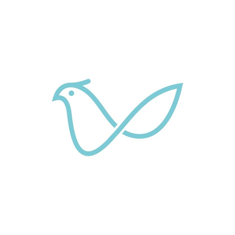 vogel modern minimaal dier creatief logo ontwerp vector