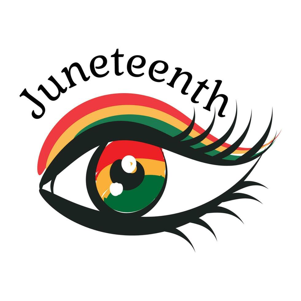 juneteenth - vieren vrijheid kleurrijk vector typografie ontwerp voor afdrukken of gebruik net zo poster, kaart, folder of banier