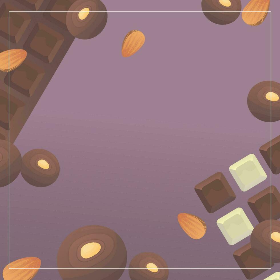 chocola illustratie banier Sjablonen vector