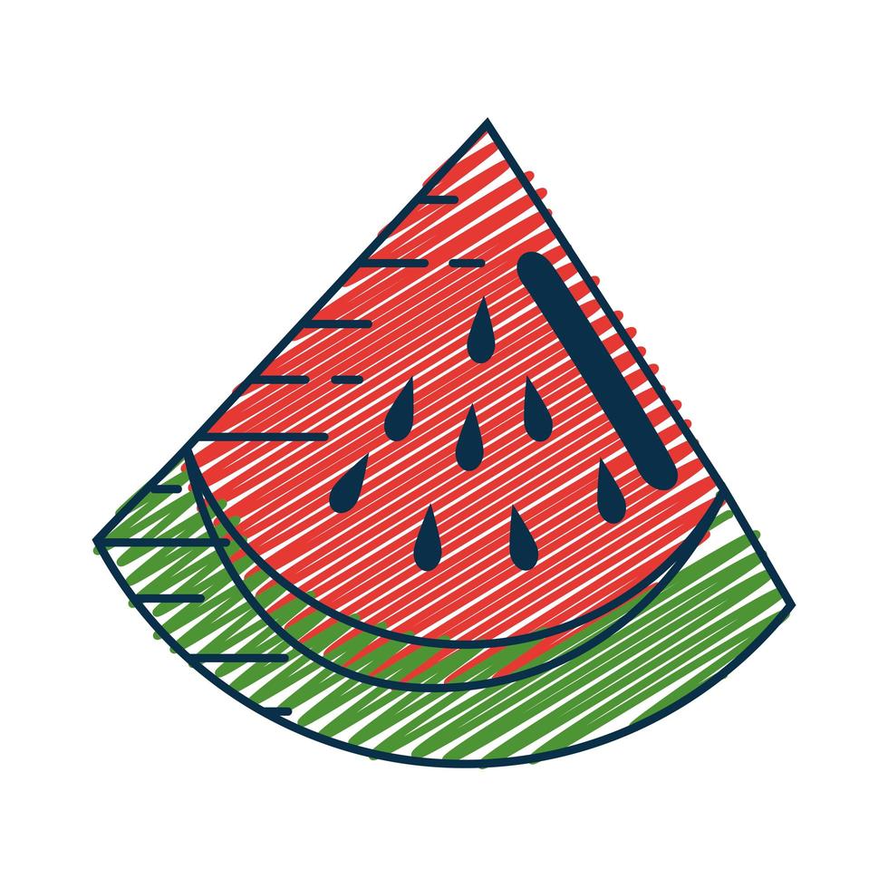 heerlijk watermeloenfruit vector