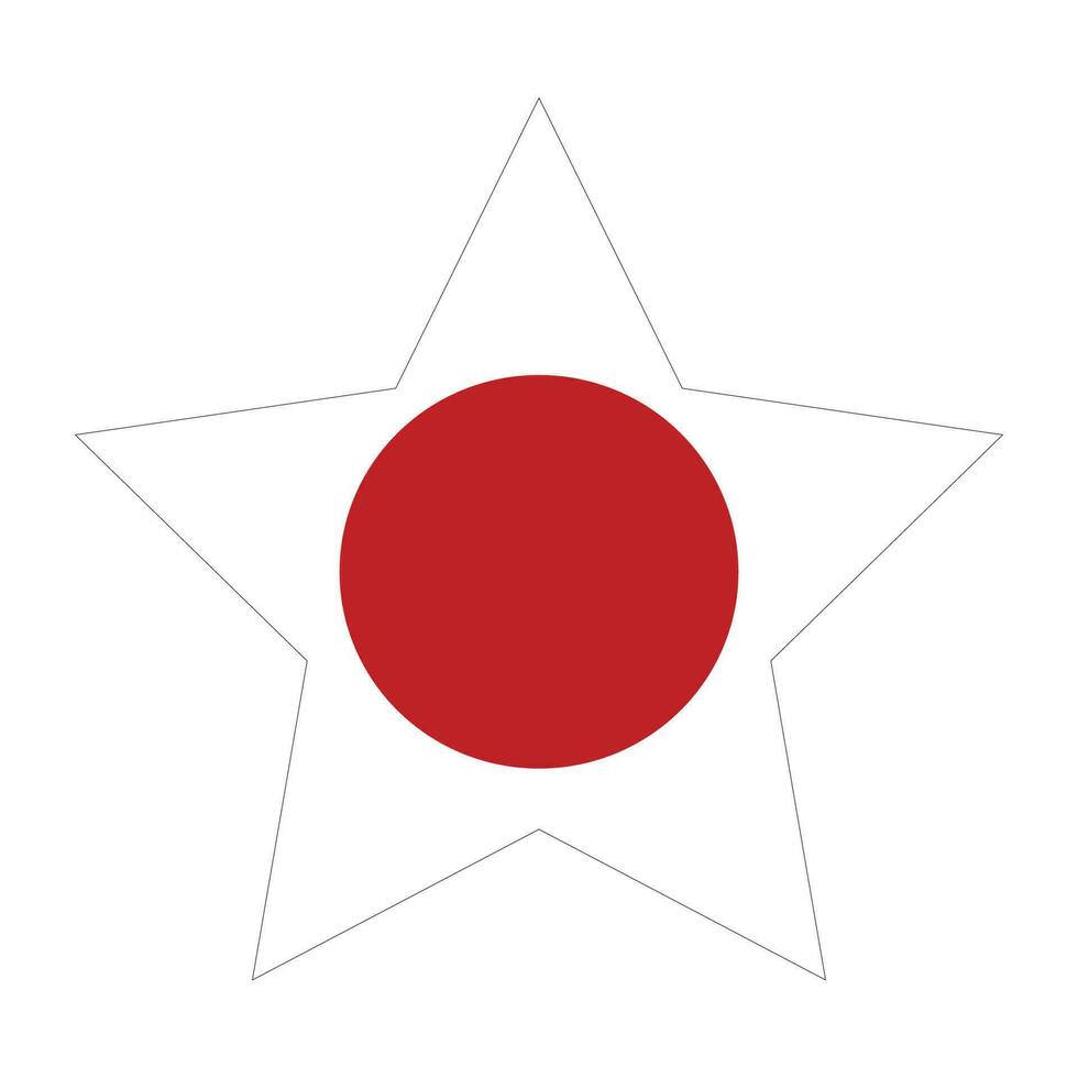 Japans vlag in vorm geven aan. vlag van Japan in vorm geven aan. vector
