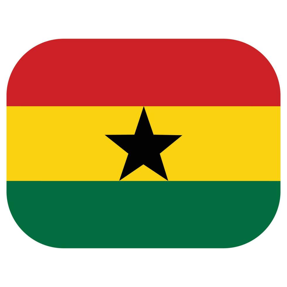 Ghana vlag. vlag van Ghana in ontwerp vorm vector