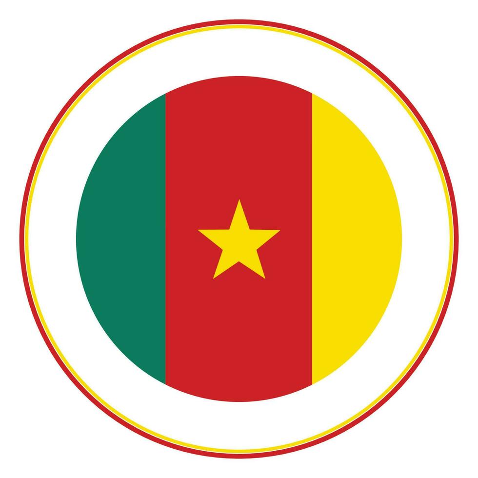 vlag van kameroen. Kameroen vlag in ontwerp vorm vector