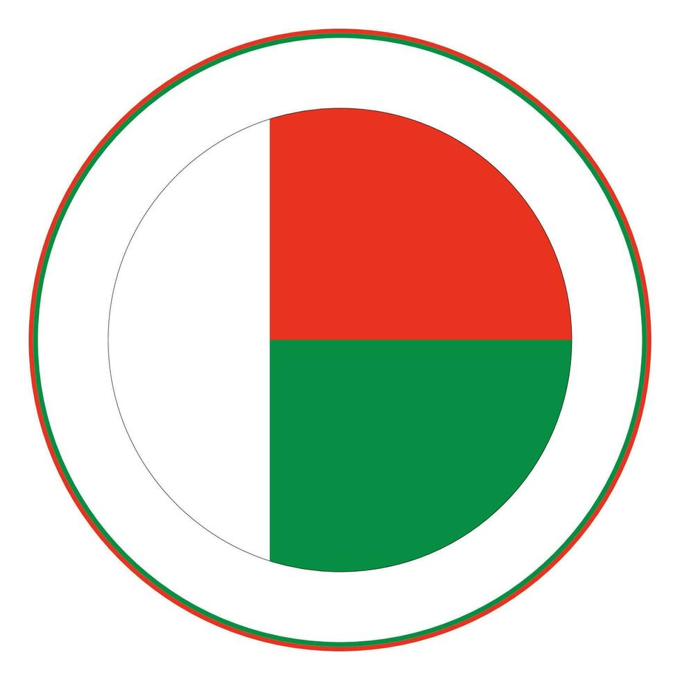 Madagascar vlag. vlag van Madagascar in ontwerp vorm vector