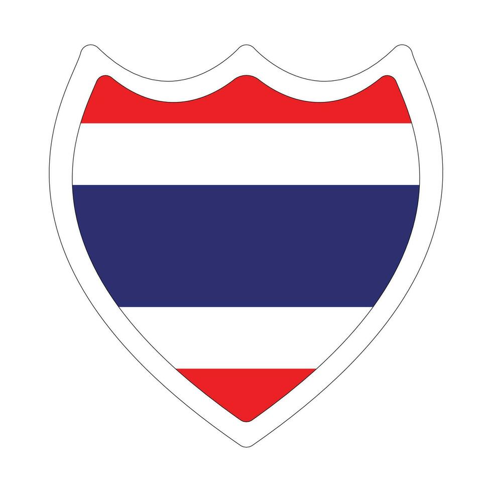 vlag van Thailand in vorm geven aan. Thais vlag in vorm vector