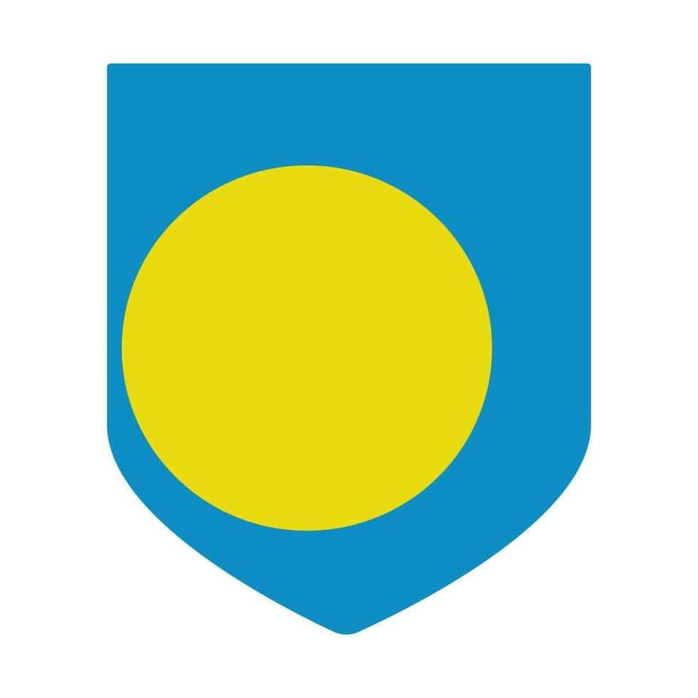 Palau vlag in vorm geven aan. vlag van Palau in vorm geven aan. vector