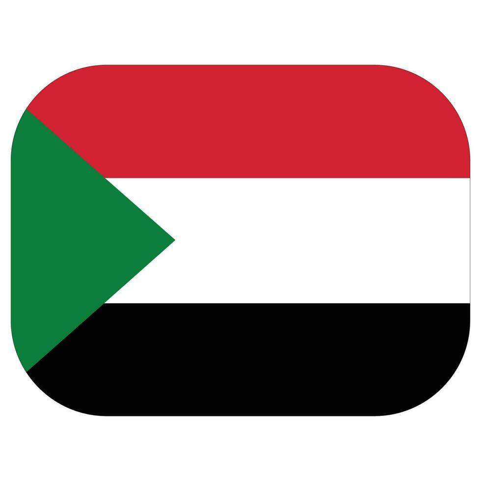 Soedan vlag. vlag van Soedan in ontwerp vorm vector
