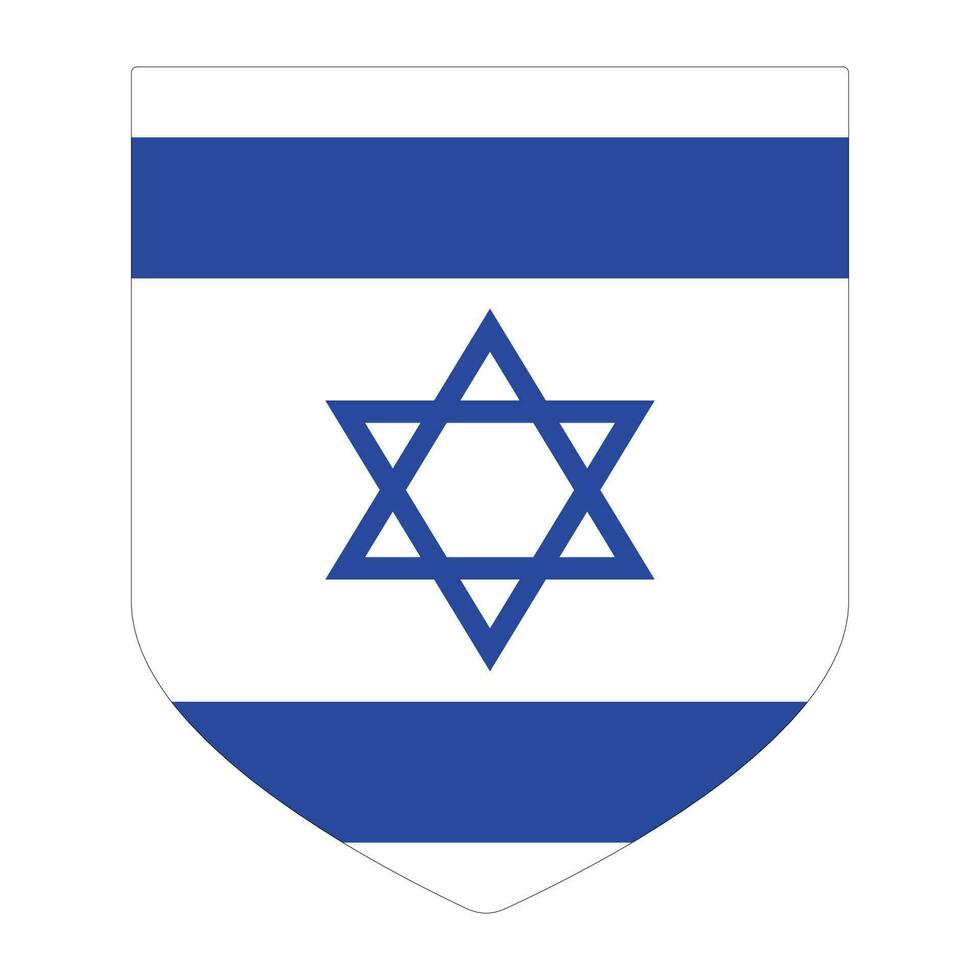 Israël vlag. vlag van Israël in ontwerp vorm vector