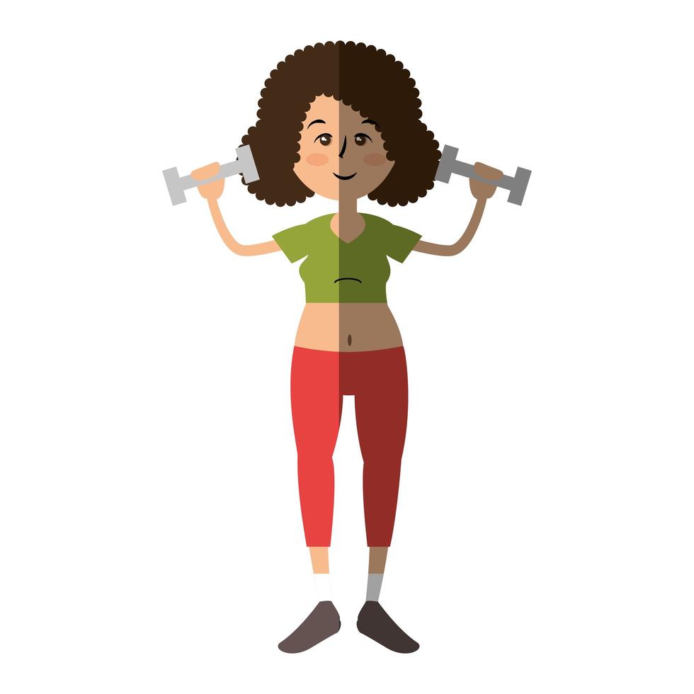 vrouwen fitness cartoon vector