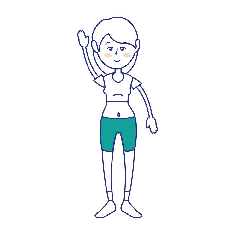 vrouwen fitness cartoon vector