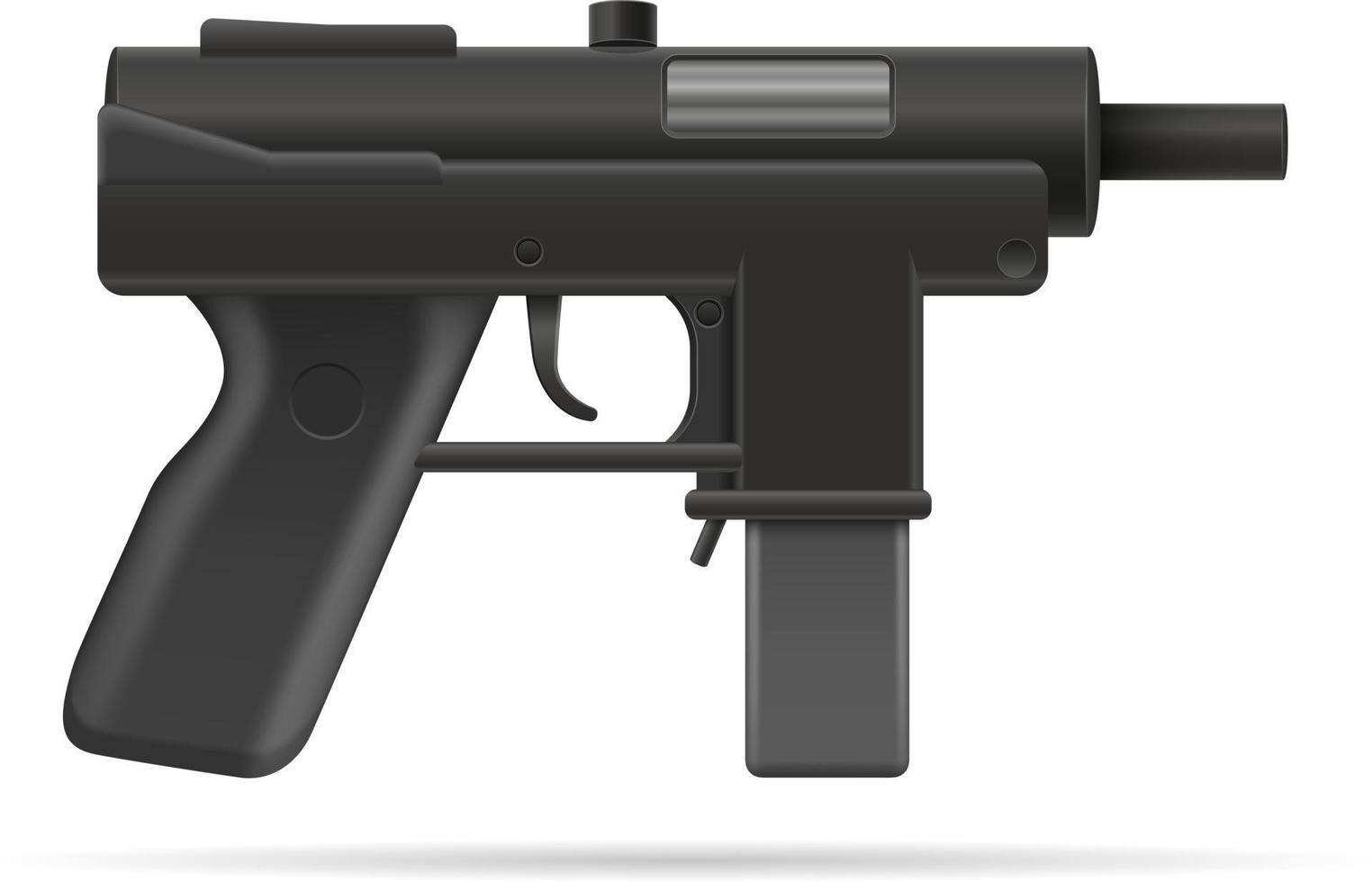 machinepistool handpistool wapens voorraad vectorillustratie geïsoleerd op een witte achtergrond vector