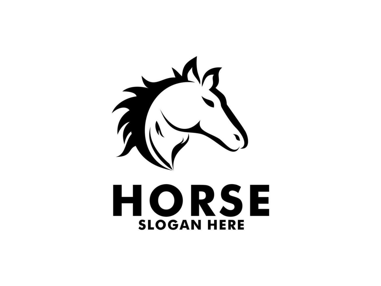 paard logo vector, paard hoofd logo ontwerp sjabloon vector