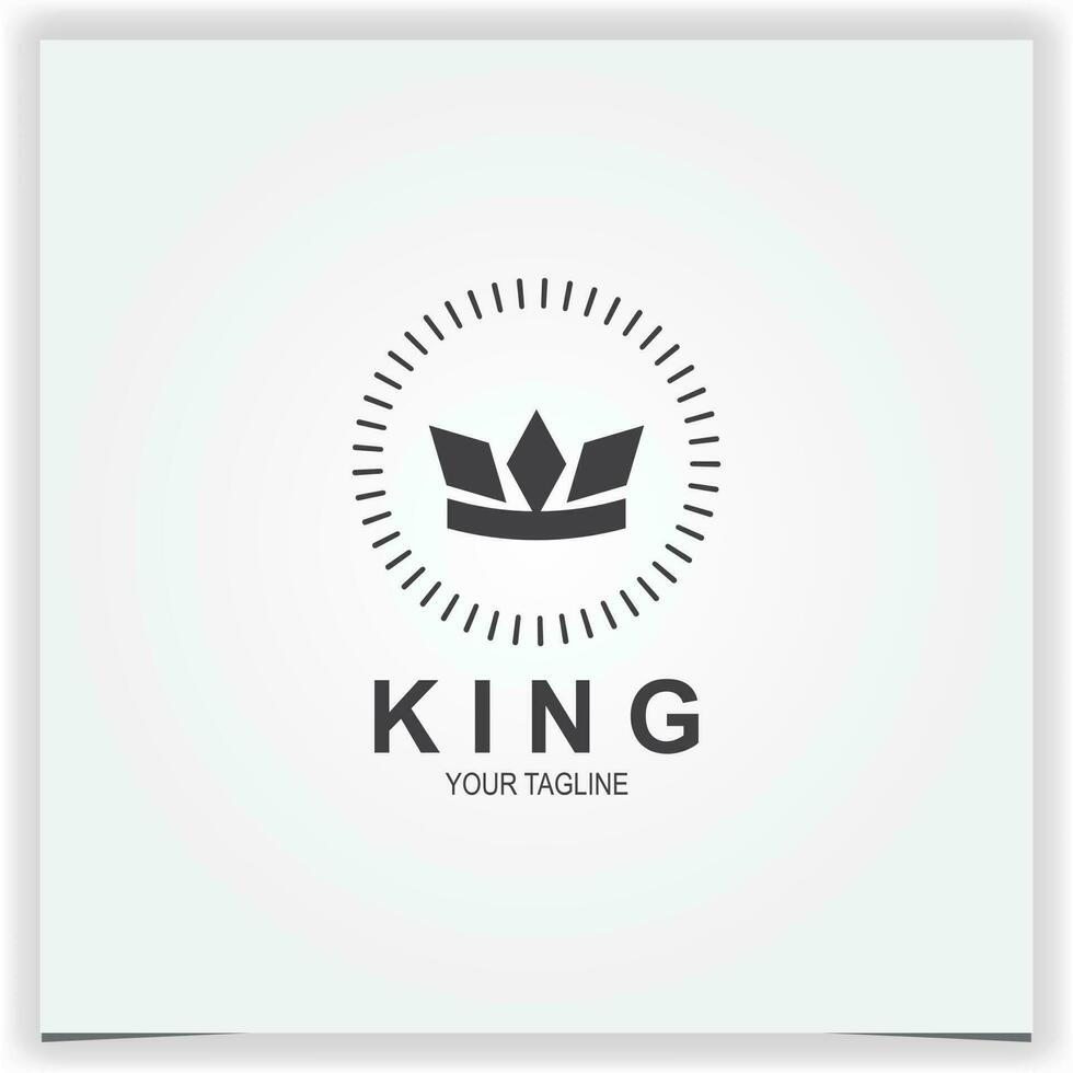 gemakkelijk koning logo premie elegant sjabloon vector eps 10