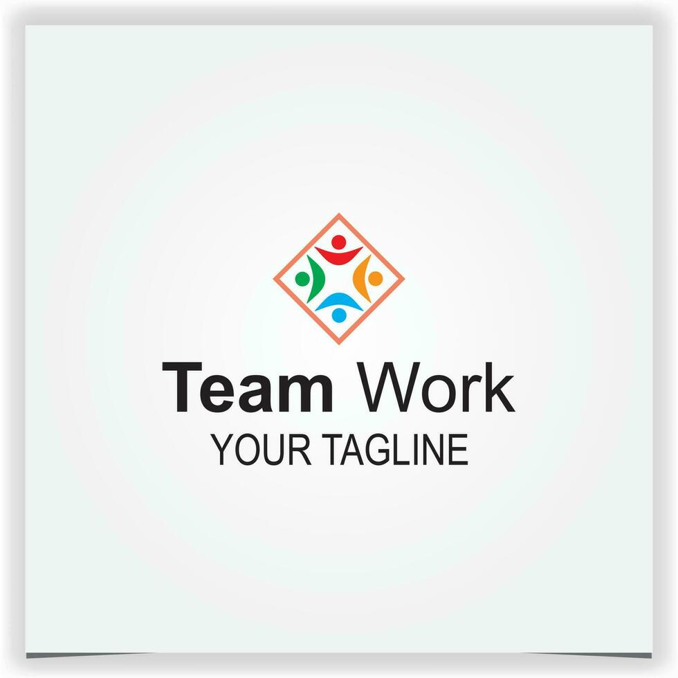 team werk logo premie elegant sjabloon vector eps 10