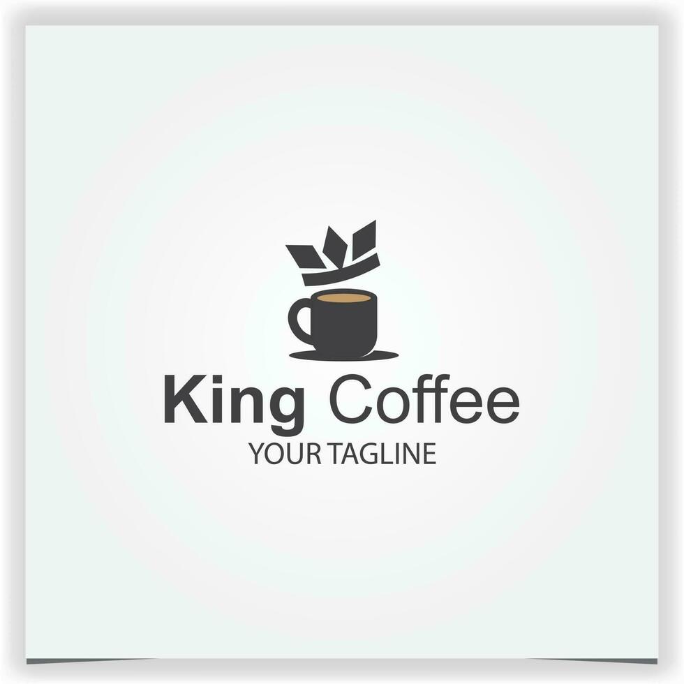 koning koffie winkel logo premie elegant sjabloon vector eps 10