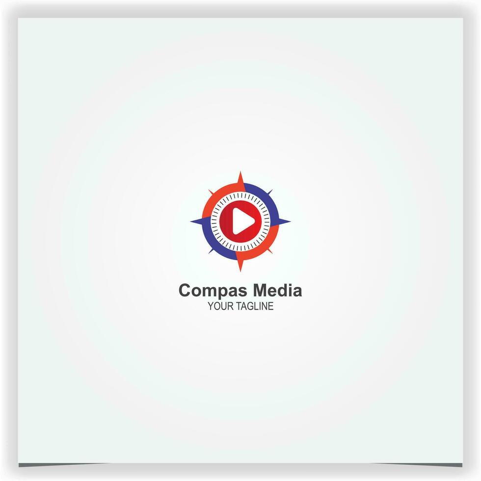 vector kompas media Speel logo premie elegant sjabloon vector eps 10