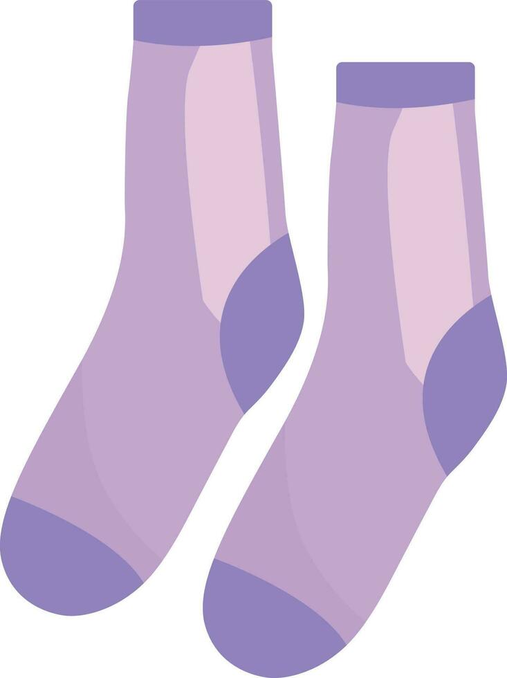gekleurde Purper sokken, paar van sokken, kleding vector