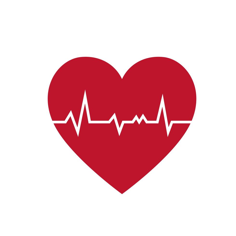 cardio hart pictogram vector
