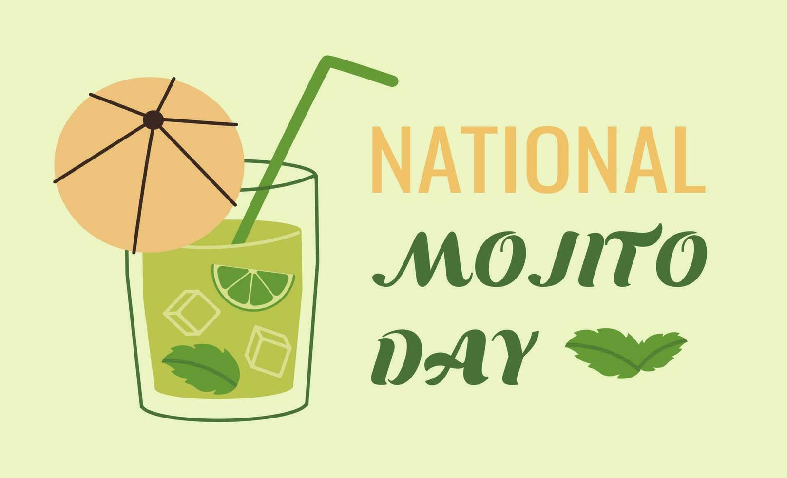 vector illustratie Aan de thema van nationaal mojito dag opgemerkt elk jaar Aan juli 11e.