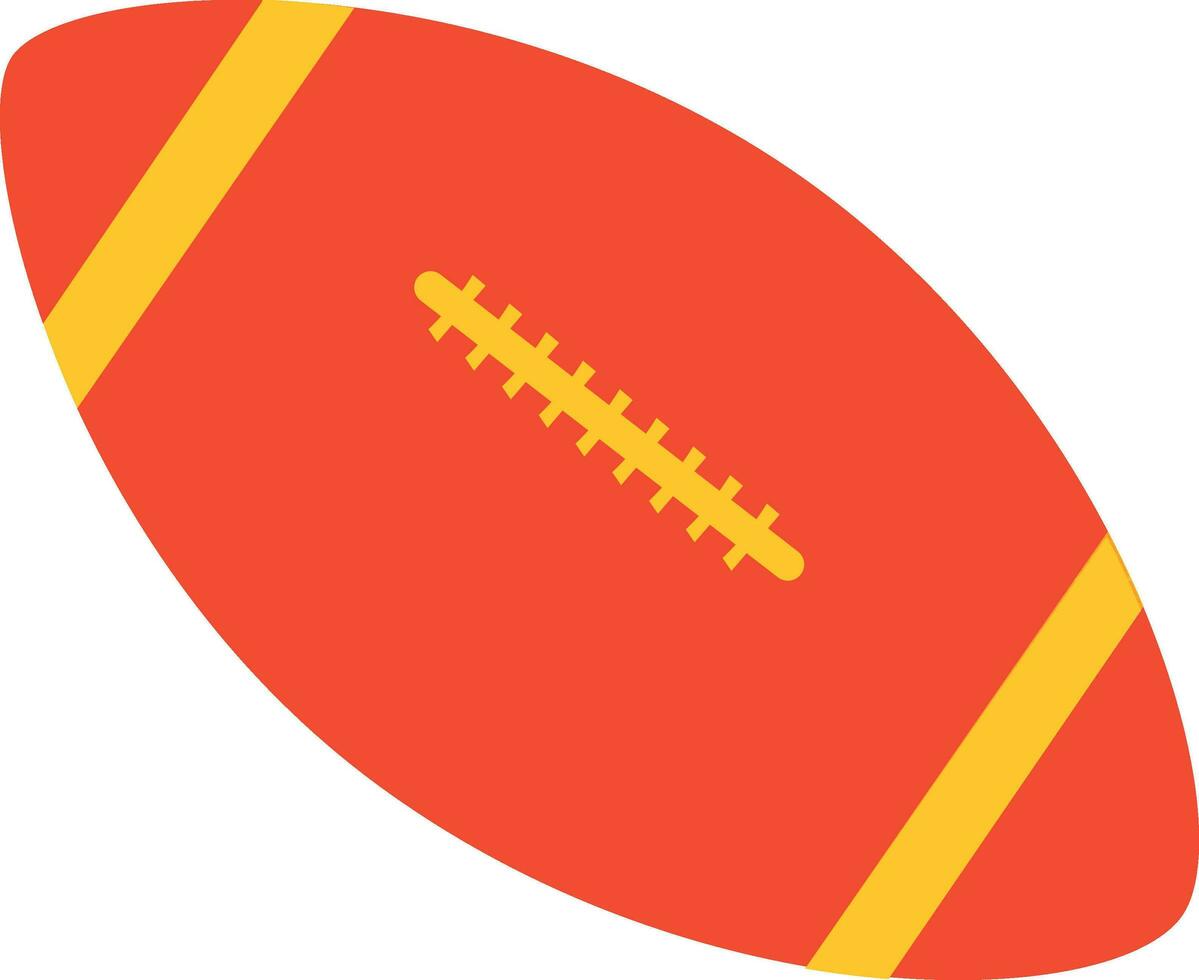 geïsoleerd rugby bal rood en geel icoon. vector