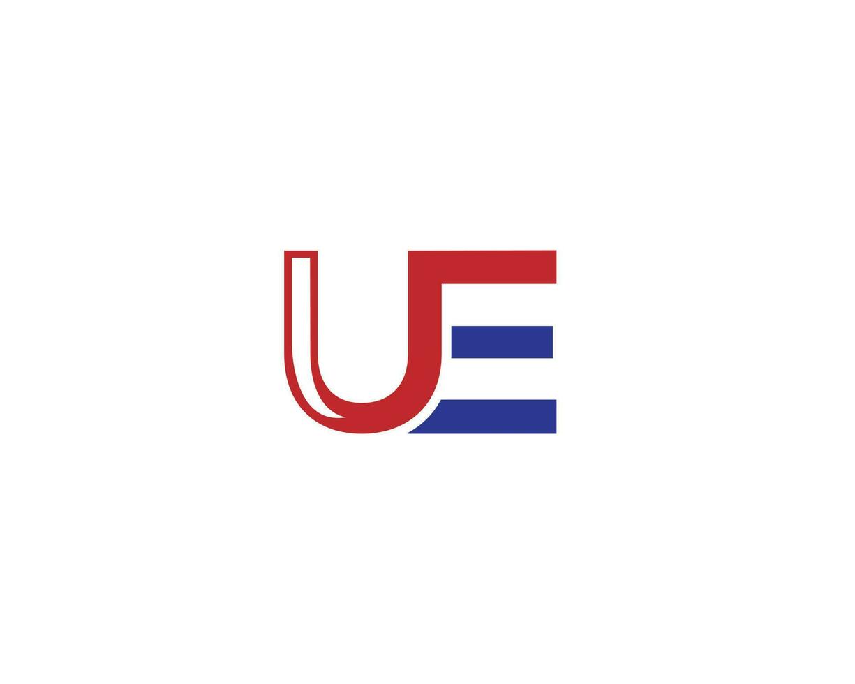 brief ue logo icoon elementen ontwerp concept sjabloon vector. vector