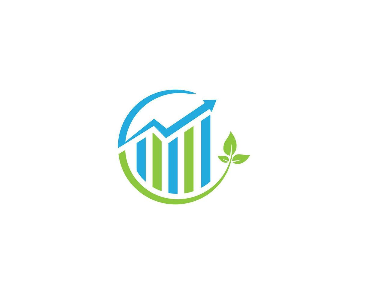 creatief uniek groen financieel logo ontwerp sjabloon vector. vector