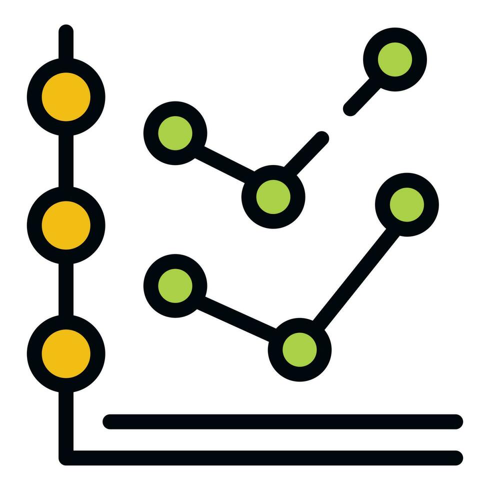 financieel planning punt diagram icoon vector vlak
