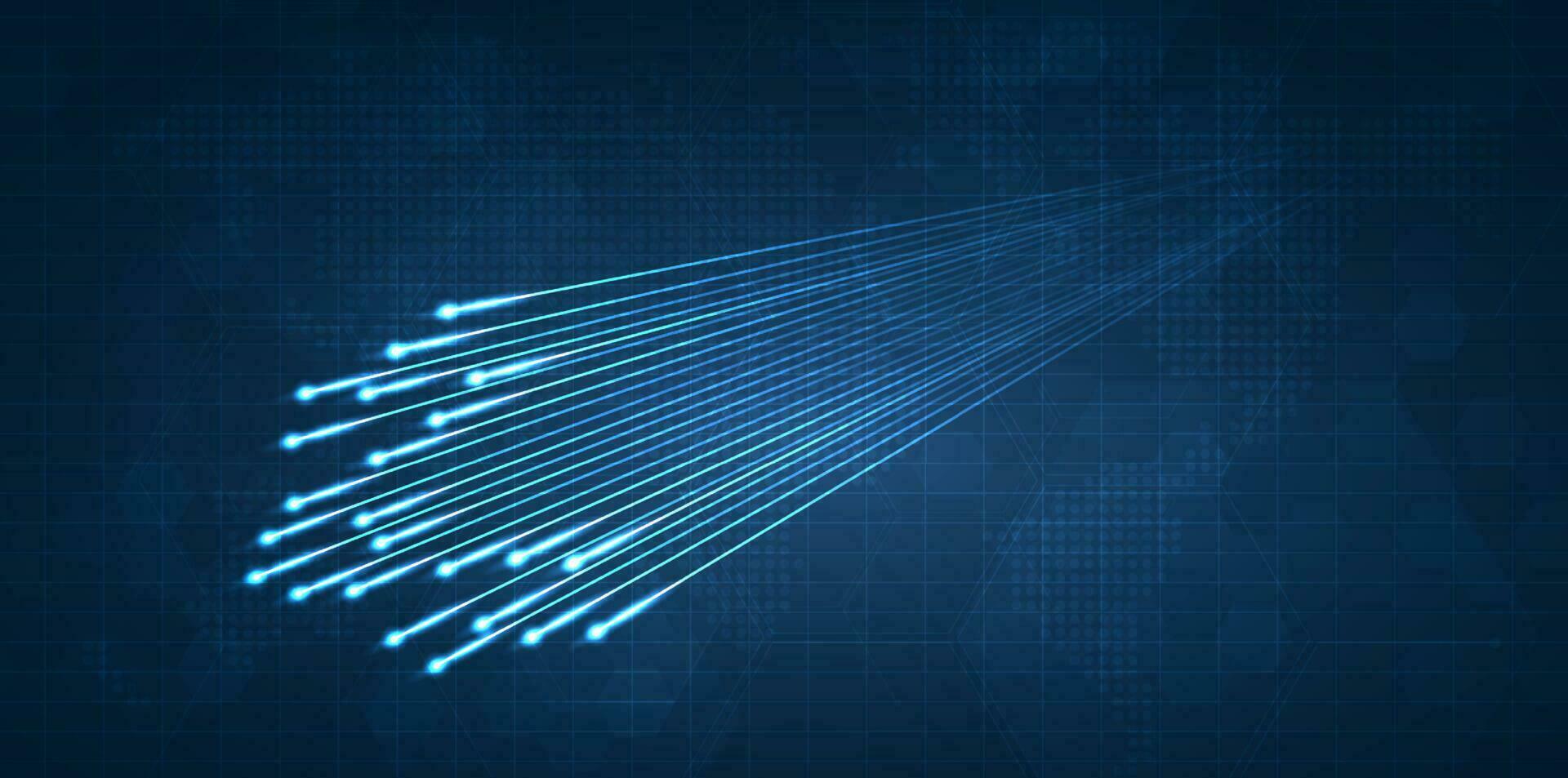 blauw licht streep, vezel optisch, snelheid lijn, futuristische achtergrond voor 5g of 6 g technologie draadloze gegevens overdragen, hoge snelheid internet in abstract. internet netwerk concept. vector ontwerp.