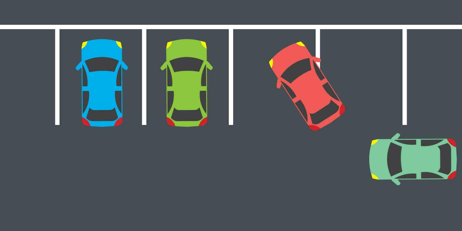 slecht parkeren, auto's icoon vector illustratie symbool